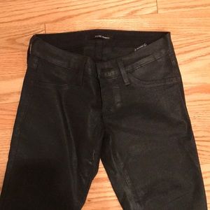 Flying Monkey - black wax coated jeans. Size 1